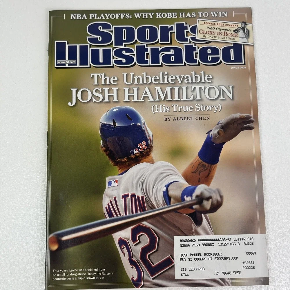 Sports Illustrated June 2 2008 Josh Hamilton Kobe Bryant Stanley Cup